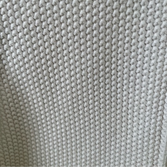 L.L.Bean White Knit Zip Mock Neck Sweater - Picture 7 of 7